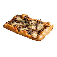 italian focaccia with mushrooms png