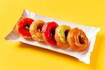 Homemade Round Glazed Donuts Ready to Eat