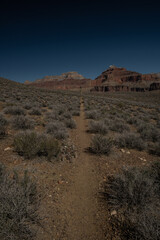 Deep Blue Sky Over Tonto Trail In Grand Canyon
