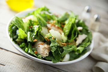 Healthy salad with chicken breast