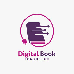 Digital book logo design