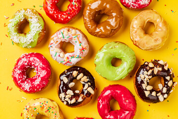 Homemade Round Glazed Donuts Ready to Eat