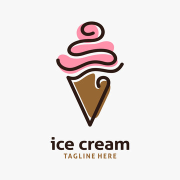 Ice cream cone logo design