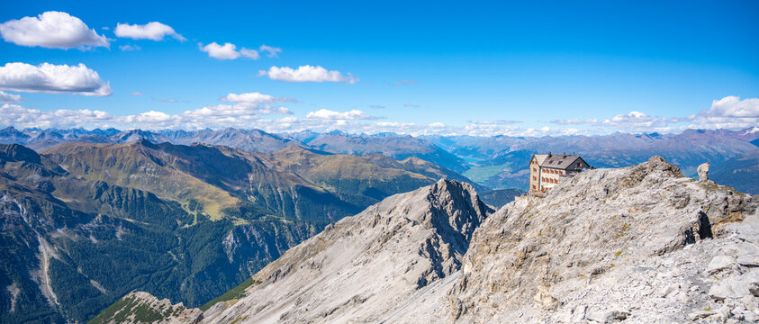 Alpine landscape with Julius Payer House