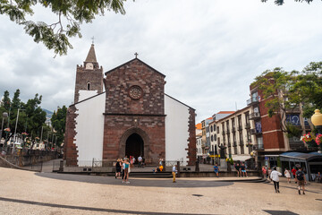 Fototapeta na wymiar Beautiful Cathedral of Funchal in Madeira. Portugal