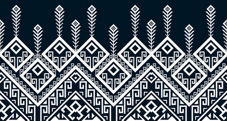 abstract ethnic pattern seamless design line white Aztec geometric background EP.1