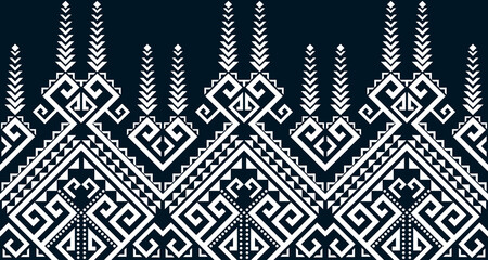 abstract ethnic pattern seamless design line white Aztec geometric background EP.12