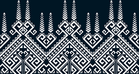 abstract ethnic pattern seamless design line white Aztec geometric background EP.12