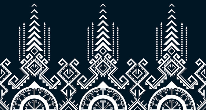 abstract ethnic pattern seamless design line white Aztec geometric background EP.21