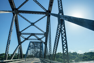 Steel Bridge Frame over roadway