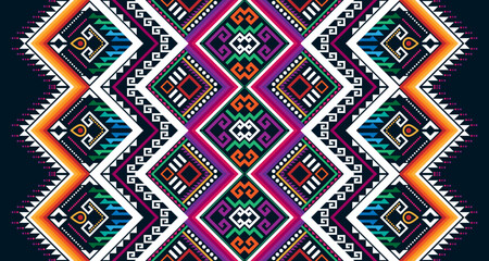 Abstract geometric vertical seamless pattern design indigenous black background EP.14.