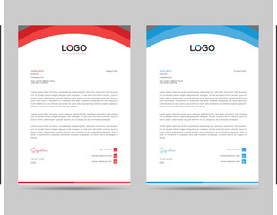 trendy minimalist letterhead template design for corporate use