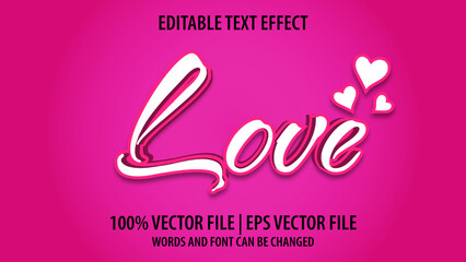 Editable text effect modern 3d and minimal font style