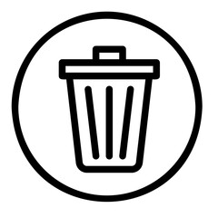 dustbin line icon