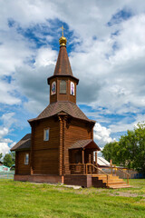 Fototapeta na wymiar Church of the Kazan Icon of the Mother of God in the village of Ust-Serta