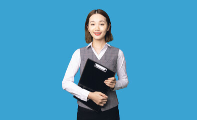 Obraz premium ファイルを持ったOL 受付