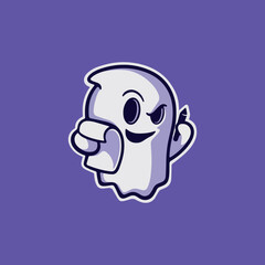 Ghostly Notes Concept Cartoon Character