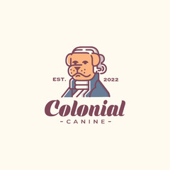 Premium Vintage Colonial Canine Logo Template