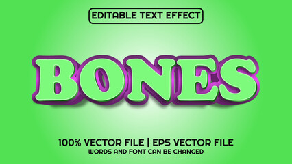 Editable text effect modern 3d and minimal font style