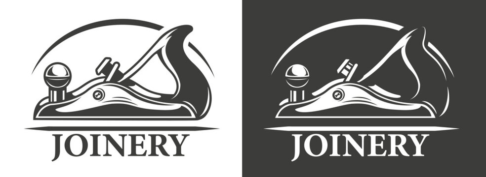 Monochrome vintage poster on the carpentry service