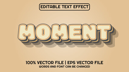 Editable text effect modern 3d and minimal font style