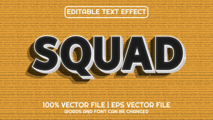 Editable text effect modern 3d and minimal font style