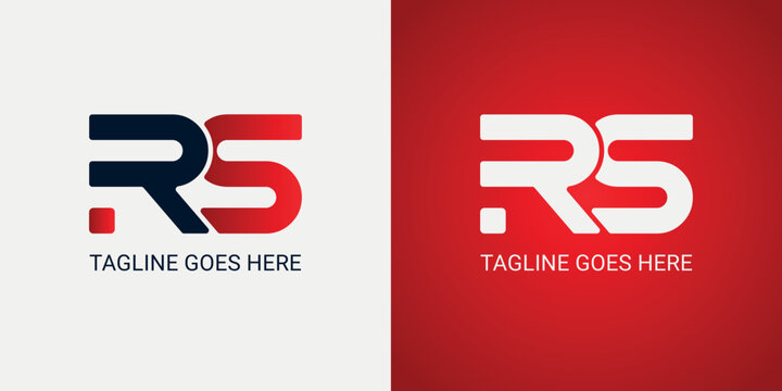 Letter RS Modern Red Gradient Logo Design Vector Template
