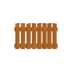 Fence rural country timber of hardwood garden slats, parallel farming boundary pickets isolated cartoon icon. Vector home security protection, outdoor barrier of timber plank panels, wooden fencing