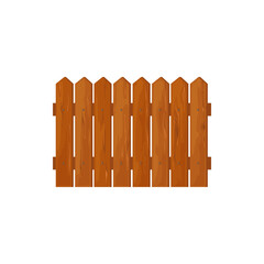 Fence exterior home defense symbol isolated wall of wooden slats. Vector country timber fence, cartoon neighborhood boundary. Old rural horse and cattle barrier, timber planks at ranch countryside