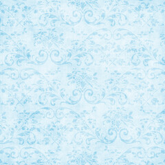Vintage pale blue tapestry pattern
