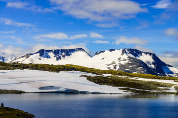 Fototapeta na wymiar Sognefjellet cross country ski, Norway
