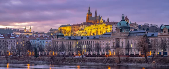 Fotobehang Prague Castle and Straka Academy © pyty