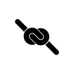 Rope knot icon isolated on white background