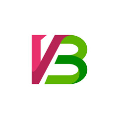 Letter V Combination With B,Elegant Minimalist Style Logo Design Editable