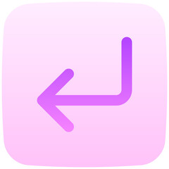 left flat gradient icon