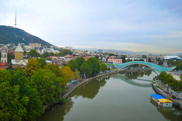 The old city of Georgia Tbilisi top of the mountain from where a beautiful view of the river called KURA going to Azerbaijan © Rufat
