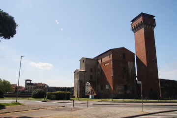 Torre Guelfa - an old tower, the part of Pisa Citadella, Italy	