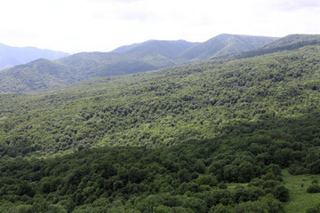 Scene of Azish-Tau ridge in summer