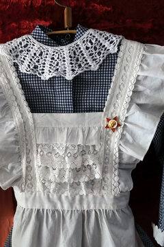 View of soviet girl's school uniform