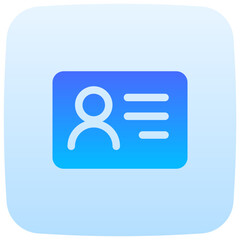 id card flat icon