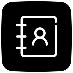 phone book glyph icon