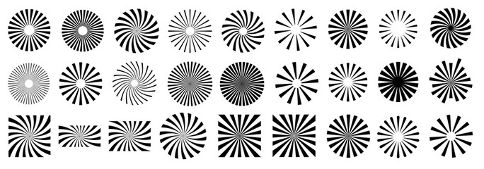 Sunburst element radial stripes or sunburst backgrounds - obrazy, fototapety, plakaty
