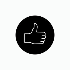 Thumb Icon. Symbol : Agree or Like - Vector.     