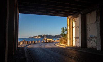 underpass on the seafront of Forio in Ischia