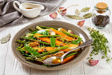french Barigoule of summer vegetables in bowl