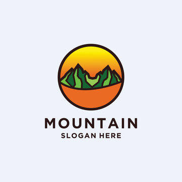 Mountain logo icon vector image