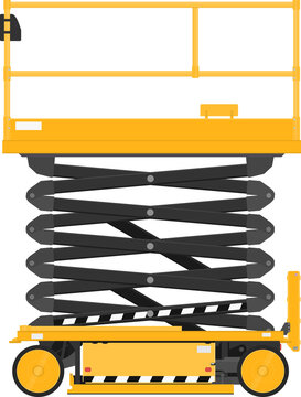 Electric scissor lift work platform.