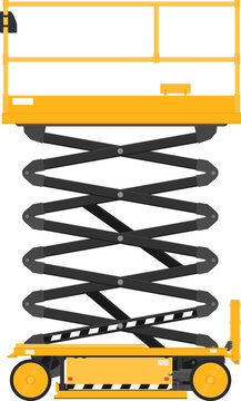 Electric scissor lift work platform.