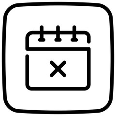 Fototapeta premium calendar line icon