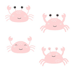 A crab in boho style. Vector illustration
